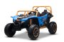 Buggy elettrico Arctic CAT XXL 4x4 24V, blu, due posti, ruote in EVA morbida, motori potenti, batteria al litio, lettore MP3 con Bluetooth, sospensioni posteriori, sedili in ecopelle, con licenza