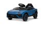 Auto elettrica per bambini Lamborghini Lanzador 12V con trazione posteriore, con licenza (posti singoli), blu, batteria al litio, luci LED, sedile largo, telecomando 2,4 GHz, lettore MP3 con ingresso USB/AUX e connessione Bluetooth