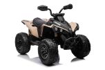 Quad elettrico per bambini Can-am Renegade, kaki, monoposto, sospensione anteriore e posteriore, luci a LED, batteria da 12 V, motori 2 x 35 W, ruote EVA morbide, lettore MP3 con ingresso USB/AUX, licenza