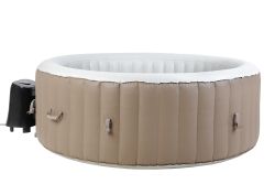 BeneoSpa NEW Portable Bubble Spa gonfiabile per 6 persone, vasca idromassaggio, Jacuzzi, Marrone-Bianco