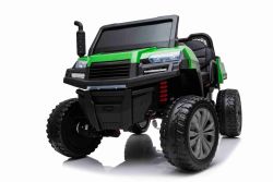 trattore elettrico per bambini RIDER 4X4 Farm con trazione integrale, batteria 2x12V, ruote EVA, assi di sospensione, telecomando da 2,4 GHz, due posti, lettore MP3 con ingresso USB / SD, Bluetooth