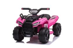 QUAD MINI elettrico 6V, Rosa, Lettore MP3 con ingresso USB/AUX, Motore 1 X 25W, Batteria 6V/4Ah, Fari Funzionali