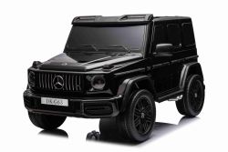 Auto elettrica per bambini Mercedes-Benz G63 AMG 4x4² due posti 24V, verniciata nera, lettore MP4 con ingresso USB/AUX, trazione 4x4, batteria 24V/7Ah, motori 4 x 200W, ruote EVA con sospensione, sedili in similpelle, telecomando , Concesso in licenza