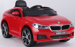 Electric Ride on Car BMW 6GT - Sella singola, rosso, con licenza originale, alimentato a batteria, portiere apribili, 2x motore, batteria 2x 6V / 4 Ah, telecomando 2.4 Ghz, avviamento regolare