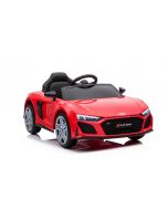 Audi R8 Spyder Macchina Elettrica per Bambini Nuovo tipo, rosso, originale licenza, alimentato a batteria, porte apribili, sedile in plastica, 2x motore da 25 W, batteria da 12 V, telecomando da 2,4 Ghz, avvio regolare, lettore MP3