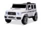 Macchinina Elettrica Mercedes G Nuova, Bianco, Originale con Licenza, Alimentata a Batteria, Porte Apribili, Singolo Sedile, 2 Motori, Batteria al Litio, Telecomando 2.4 GHz, Sospensione Posteriore, Partenza Morbida