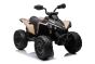 Quad elettrico per bambini Can-am Renegade, kaki, monoposto, sospensione anteriore e posteriore, luci a LED, batteria da 12 V, motori 2 x 35 W, ruote EVA morbide, lettore MP3 con ingresso USB/AUX, licenza
