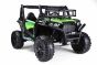 Macchinina Elettrica per Bambini UTV 24V, Verde, biposto in similpelle, Telecomando 2.4Ghz, Motori 2 X 200 W, Freno elettrico, Luci LED, Ruote in EVA morbide con sospensioni, Lettore MP3 con USB / AUX