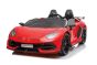 Macchina Elettrica per Bambini 12V Lamborghini Aventador per due utenti, Rosso, Porte ad apertura verticale, Motore 2 x 12V, Batteria 12V, Telecomando da 2,4 Ghz, Ruote in EVA morbide, Sospensioni, Avvio graduale, Lettore MP3 con USB, Licenza originale