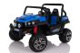 Electric Ride-On Toy Car RSX Blue - 2.4Ghz, 24V, 4 X MOTOR, remote control, two-seats in leather, Soft EVA wheels, FM Radio, Bluetooth