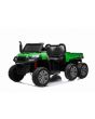 trattore elettrico per bambini 24V RIDER 6X6 Farm con 4 ruote motrici 4X 100W, batteria 24V7Ah, ruote EVA, assi di sospensione, telecomando da 2,4 GHz, due posti, lettore MP3 con ingresso USB / SD, Bluetooth