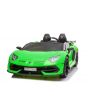 Lamborghini Aventador Macchina Elettrica per Bambini 12V per due utenti, Verde, Porte ad apertura verticale, Motore 2 x 12V, Batteria 12V, Telecomando 2.4 Ghz, Ruote Soft EVA, Sospensioni, Avvio graduale, Lettore MP3 con USB, Licenza originale