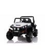 Electric Ride-On Toy Car RSX White - 2.4Ghz, 24V, 4 X MOTOR, remote control, two-seats in leather, Soft EVA wheels, FM Radio, Bluetooth