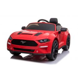 Auto elettrica Drift per bambini Ford Mustang 24V, rosso, ruote Smooth Drift, 2 motori da 25000 giri / min, modalità Drift a 13 Km / h, batteria 24V, ruote EVA anteriori morbide, telecomando da 2,4 GHz, sedile in PU morbido, Licenza ORIGINALE