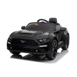 Auto elettrica Drift Ford Mustang 24V, nera, ruote Smooth Drift, 2 motori da 25000 giri / min, modalità Drift a 13 Km / h, batteria 24V, ruote EVA anteriori morbide, telecomando da 2,4 GHz, sedile in PU morbido, Licenza ORIGINALE