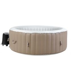 BeneoSpa NEW Portable Bubble Spa gonfiabile, vasca idromassaggio, Jacuzzi, marrone-bianco