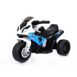 BMW S 1000 RR Triciclo, motociclo a batteria, 3 ruote, con licenza, 1x motore, batteria 6V, Blu