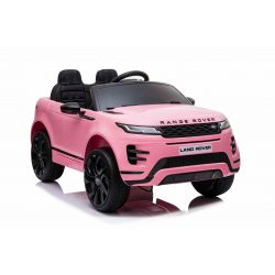 Range Rover EVOQUE elettrico per bambini, rosa, Sedile singolo in similpelle, lettore MP3 con ingresso USB, unità 4x4, batteria 12V10Ah, ruote in EVA, assi delle sospensioni, avviamento con chiave, telecomando Bluetooth da 2,4 GHz, con licenza