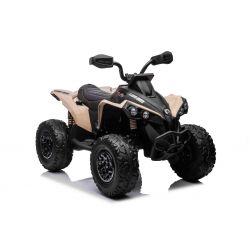 Quad elettrico cavalcabile Can-am Renegade, kaki, monoposto, sospensione anteriore e posteriore, luci a LED, batteria da 12 V, motori 2 x 35 W, ruote EVA morbide, lettore MP3 con ingresso USB/AUX, licenza
