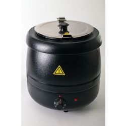 Bollitore per zuppe, esterno verniciato a polvere nera, 35 ° C - 80 ° C, 6 posizioni termostato, 400 Watt, 10L