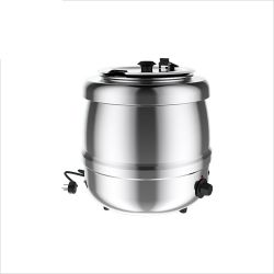 Bollitore per zuppe, esterno in acciaio inossidabile, 35 ° C - 80 ° C, 6 posizioni termostato, 400 Watt, 10L