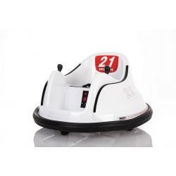 Uomo a bordo elettrico RIRIDRIVE 12V bianco, adatto per uso interno ed esterno, Telecomando 2,4 Ghz, Illuminazione LED, Comando Joystick, Motore 2 X 15W