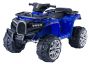 Quad elettrico ride ALLROAD 12V, blu, ruote EVA morbide enormi, 2 x 12V, motore, luci a LED, lettore MP3 con USB, batteria 12V7Ah