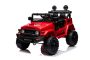 Auto elettrica TOYOTA FJ CRUISER con trazione posteriore, Rosso, batteria da 12 V, telaio alto, sedile largo, assale posteriore sospeso, luci a LED, telecomando da 2,4 GHz, lettore MP3 con ingresso USB/AUX, con licenza