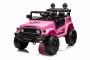 Auto elettrica TOYOTA FJ CRUISER con trazione posteriore, Rosa, batteria da 12 V, telaio alto, sedile largo, assale posteriore sospeso, luci a LED, telecomando da 2,4 GHz, lettore MP3 con ingresso USB/AUX, con licenza