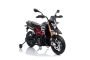 Moto elettrica APRILIA DORSODURO 900, con licenza, batteria 12V, ruote morbide EVA, 2 motori da 18W, sospensioni, telaio in metallo, forcella in metallo, ruote ausiliarie, grigio