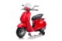 Scoooter elettrico cavalcabile Vespa 946 con retromarcia, rosso, omologato, ruote ausiliarie, Batteria al litio, 2 motori da 30 W, sedile in pelle, lettore MP3 con ingresso USB