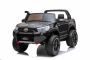 Auto elettrica per bambini Toyota Hilux, Nero, ruote in EVA, sospensioni di alta qualità, luci a LED, doppio sedile in similpelle, telecomando a 2,4 GHz, avviamento a chiave, 4 X MOTOR, 2 batterie da 12 V / 10 Ah, USB, scheda SD, Bluetooth, ORIGINALE lic