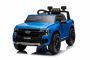 Macchina elettrica per bambini FORD Ranger 12V, blu, sedile in pelle, telecomando 2,4 GHz, ingresso Bluetooth/USB, sospensione, batteria 12V, ruote in plastica, 2 motori da 30 W, licenza ORIGINALE