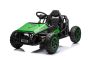 SPORT-CART elettrico da passeggio 24V, verde, ruote morbide in EVA, sedile in similpelle, motore 2 x 50W, batteria da 24V, struttura in metallo massiccio