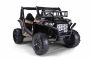 Auto elettrica per bambini UTV 24V, Nero, biposto in similpelle, Telecomando 2.4Ghz, Motori 2 X 200 W, Freno elettrico, Luci LED, Ruote in EVA morbide con sospensioni, Lettore MP3 con USB / AUX