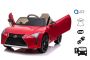 Giro elettrico per auto Lexus LC500, rosso, con licenza originale, alimentato a batteria da 12V, porte ad apertura verticale, 2x motore, telecomando da 2,4 Ghz, sospensione, avvio regolare
