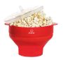 Richard Bergendi PoPuP Microwave Popcorn Popper with Convenient Handles, Silicone Popcorn Maker, Collapsible Bowl with Lid