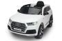  Auto elettrica per bambini Audi Q7 Quattro Nuovo, Bianco, Originale con licenza, Alimentazione a batteria, Porte apribili, Sedile singolo, Motore 2x, Batteria 12 V, Telecomando 2,4 Ghz, Ruote in EVA morbido, Avviamento senza intoppi