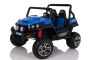 Electric Ride-On Toy Car RSX Blue - 2.4Ghz, 24V, 4 X MOTOR, remote control, two-seats in leather, Soft EVA wheels, FM Radio, Bluetooth